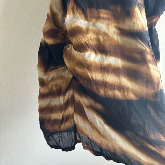 Ann Taylor Y2k Silk Assymetrical Dress - Medium Petite - Picture 5 of 6